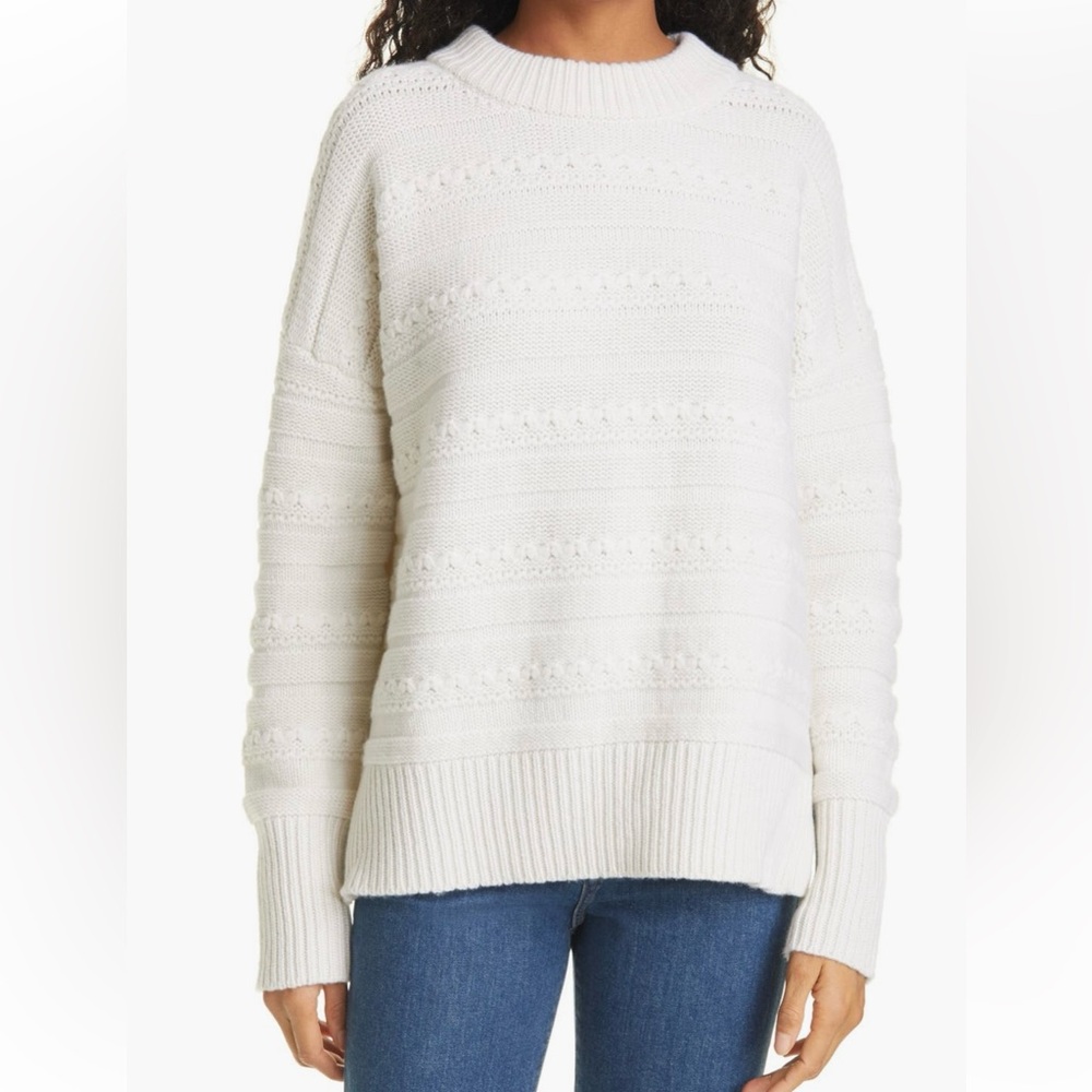 La Ligne Marin Textured Stripe Cashmere Sweater